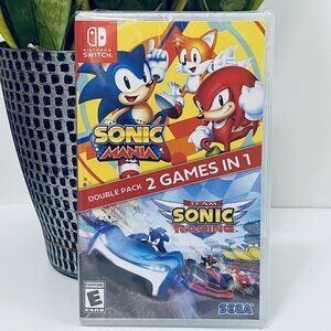 Sonic Mania + Team Sonic Racing Double Pack (2 Games in 1)(Nintendo Switch)  NEW